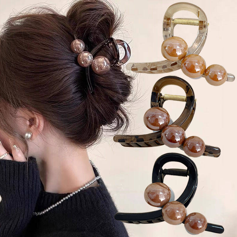 Vintage Fashion Ornaments - Kore inci çapraz saç pençeleri yengeçler