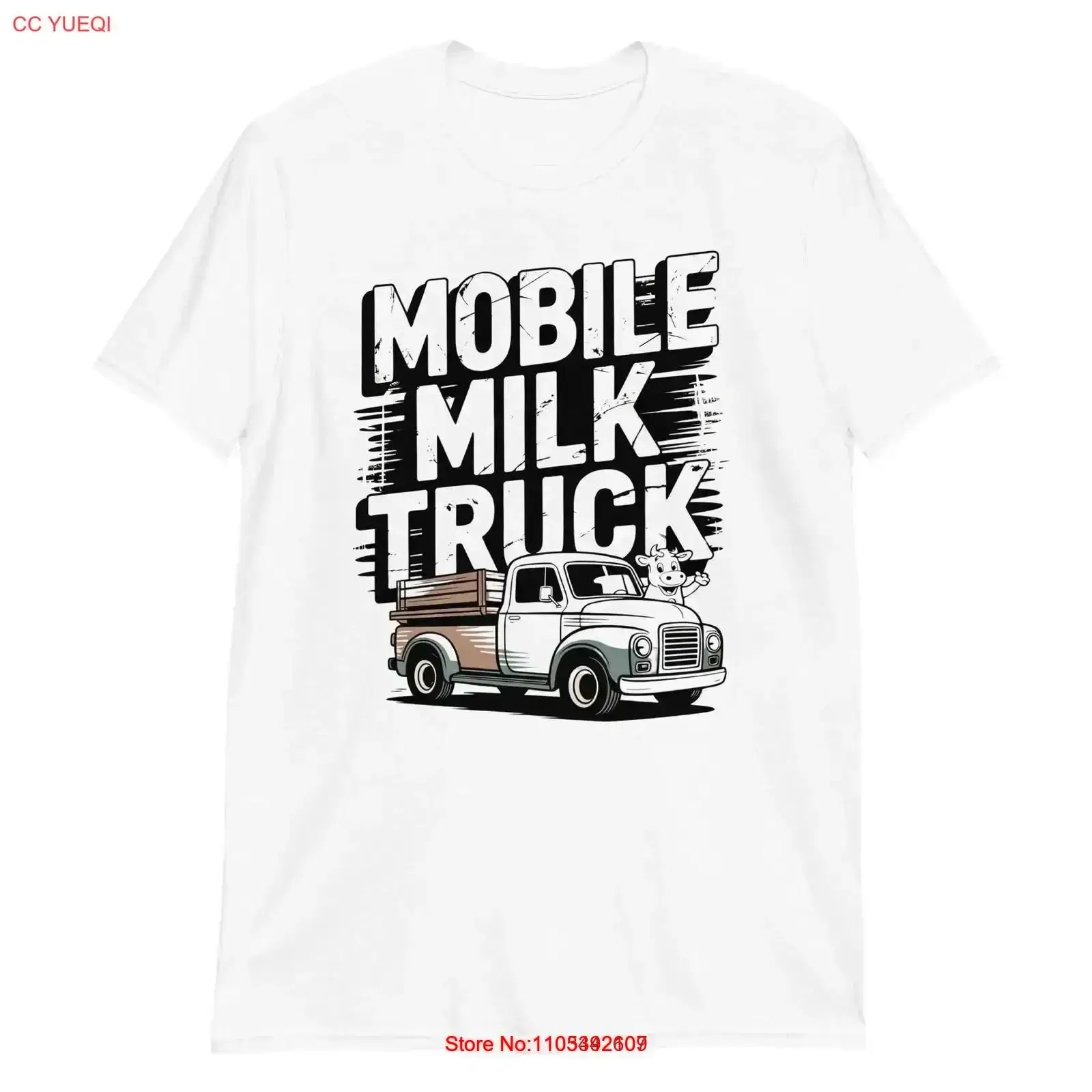Vintage Fashion Market - Mobil Süt Kamyonu Tişörtü Vintage Stil