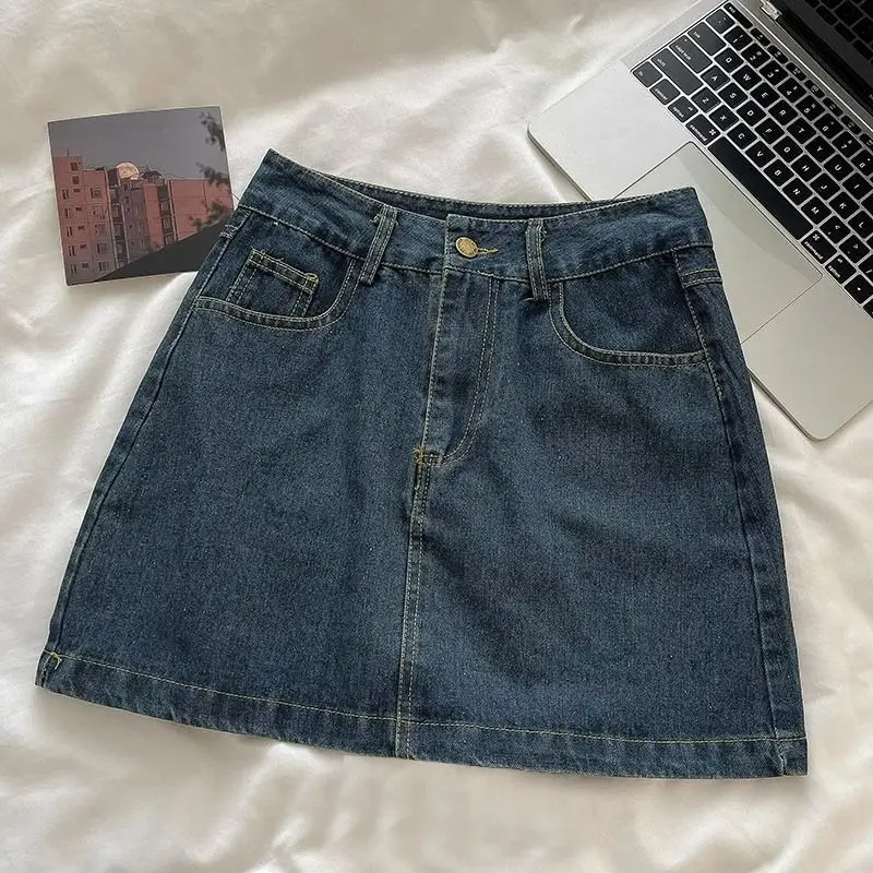Vintage Fashion Jacket - Y2K Kot Etek Takımı: Vintage Japon