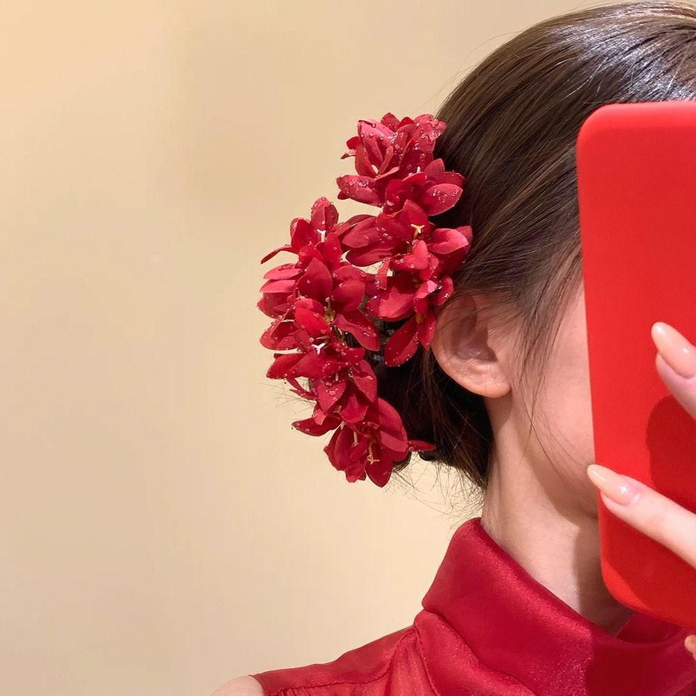 Gül Çiçek Kırmızı Çiçek Saç To - Vintage Fashion Ornaments incelemesi ve fiyatı