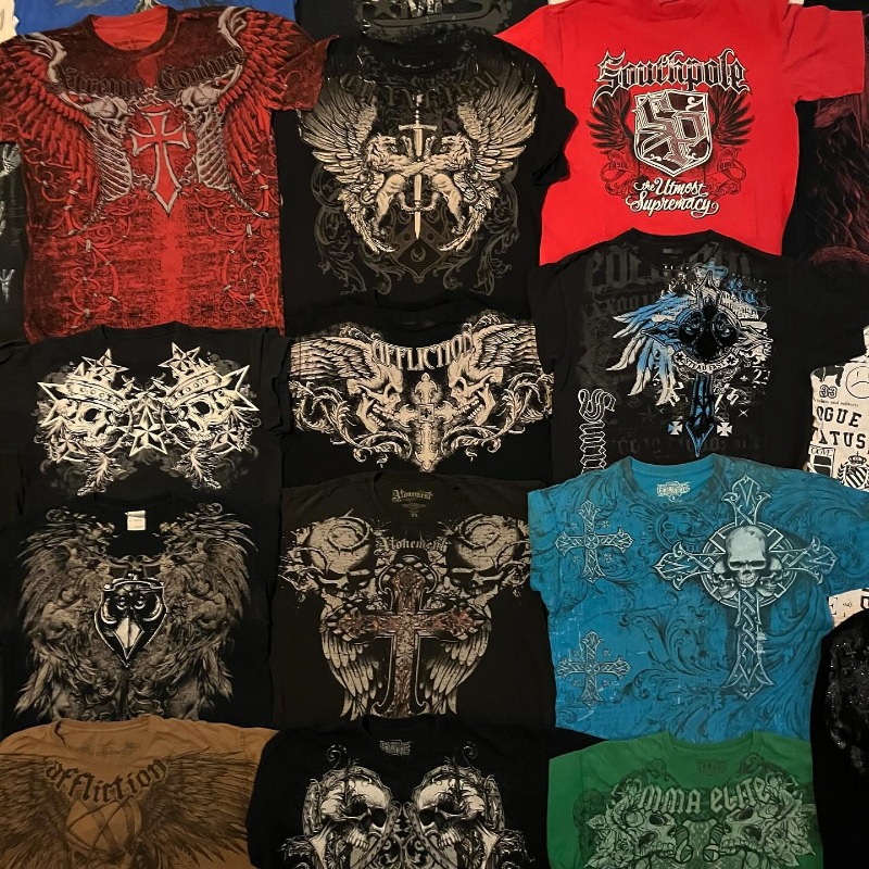 Flea Market Affliction T-shirt - Vintage Fashion Market incelemesi ve fiyatı