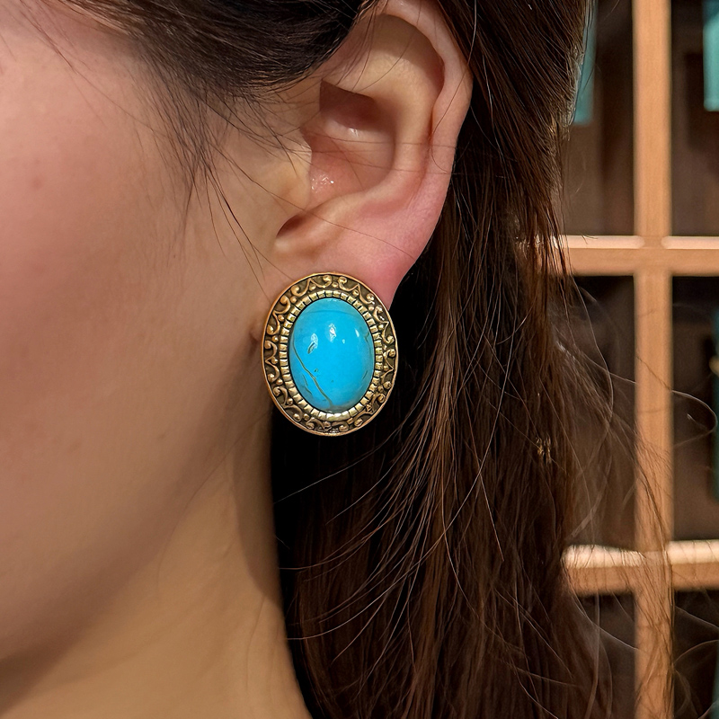 Vintage Oval Deniz Mavisi Doğa - Vintage Fashion Trends 2026 incelemesi ve fiyatı